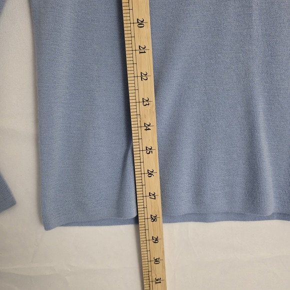 NWT Banana Republic 100% Fine Merino Wool Sweater XL Blue V Neck Lightweight - Picture 9 of 13